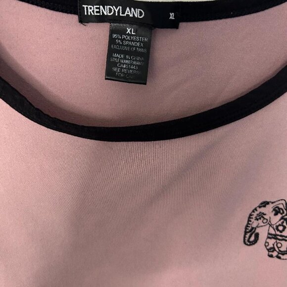 Mauve Short Sleeve Tee with Elephant Detail - Picture 4 of 4